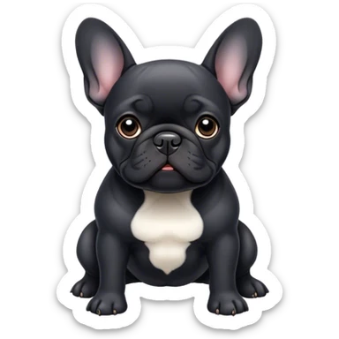 black frenchie sticker