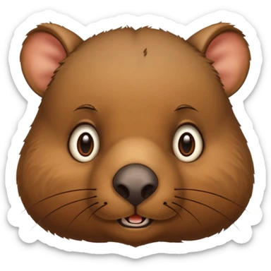 Wombat’s face sticker