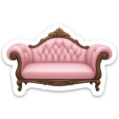 light pink victorian sofa sticker