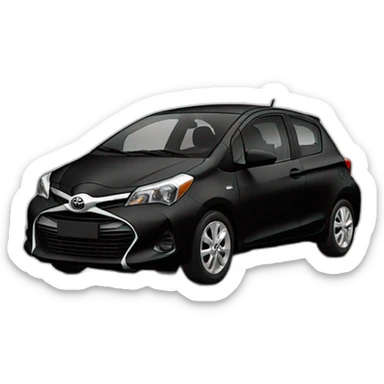 toyota yaris black sticker