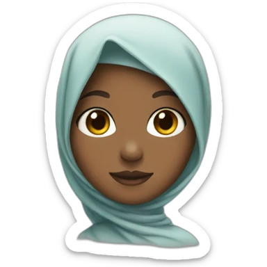 A girl with butterfly hijab sticker