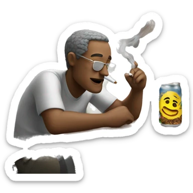 smoking on the patio sticker