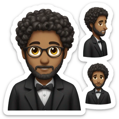 orthodox Jewish man with curls sticker