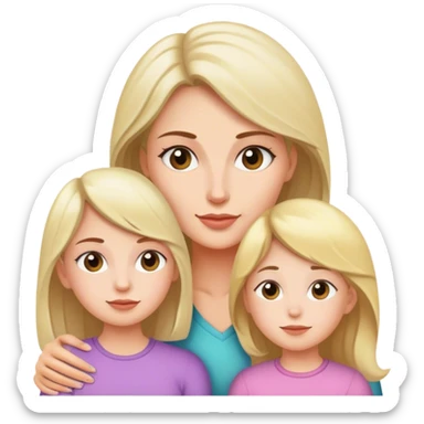 Mom and daughter sticker