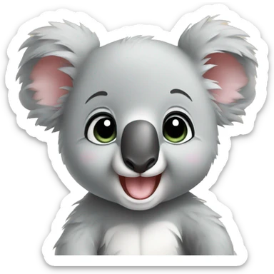 happy baby koala sticker