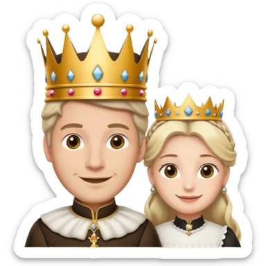 King and maid sticker