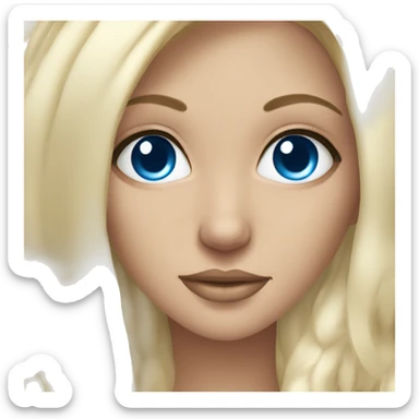 Spa blonde girl blue eyes sticker