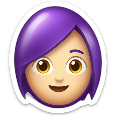 egg plant in girl sticker