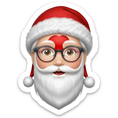 female santa claus wearing glasses sticker