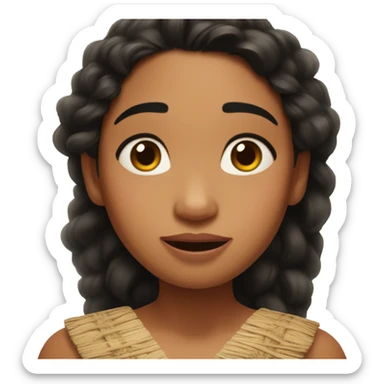 moana with closed eyes sticker