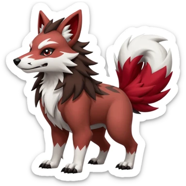 Lycanroc-Zigzagoon-Zangoose-Obstagoon-fusion sticker