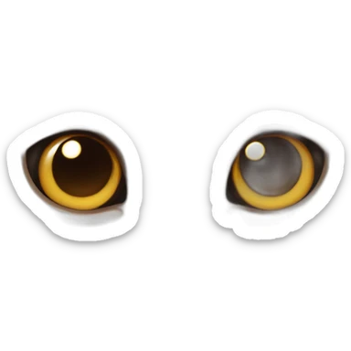 Brown fluffy Siberian kitten face sticker