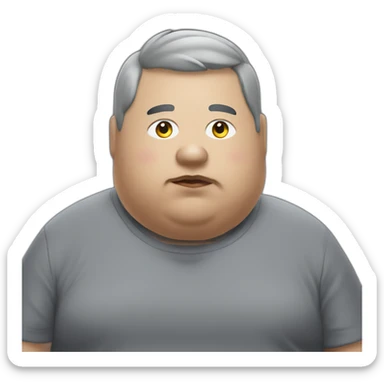 Fat Russian grey cut with golden eyes sitting like a person playing PlayStation 5 sticker