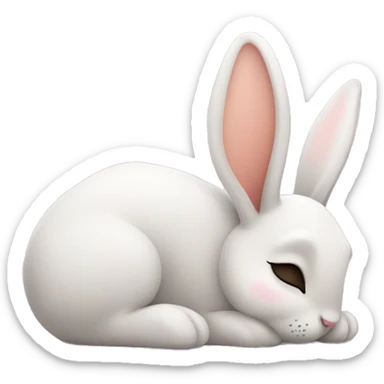 sleeping bunny sticker
