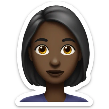 dark-skinned female parody portrait sticker
