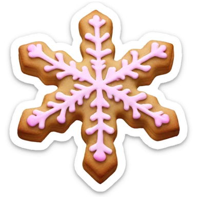 pink snowflake cookie  sticker