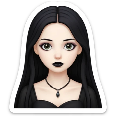 gothic woman sticker