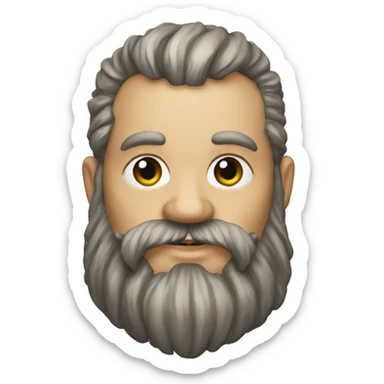 warhammer dwarf with big beard sticker