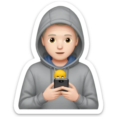 depressive man using his phone sticker