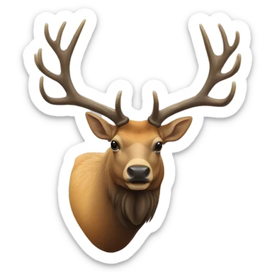 Big branch bull elk sticker