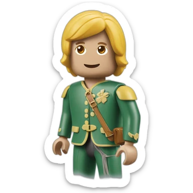 Playmobil riéndose sticker