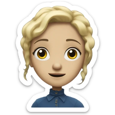 Luna de boton coraline  sticker