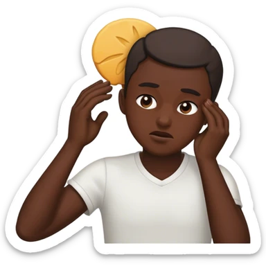 Smacking forehead  sticker