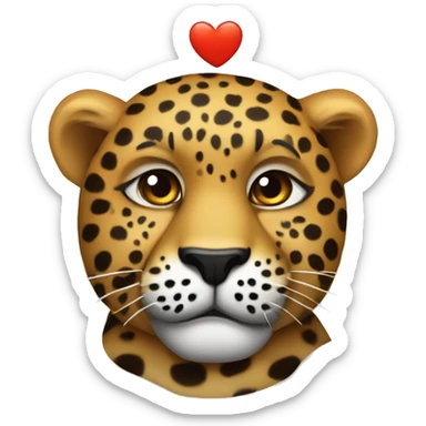 Corazón con rayas de leopardo  sticker