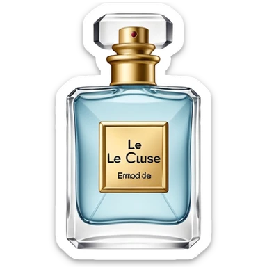 can you create a perfume bottle that says "L'eau de L'Excuse" sticker
