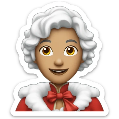 ice spice as mrs claus sticker
