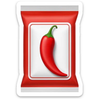 Chilli powder packet sticker