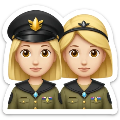 one emoji wearing ACU and second emoji AGSU sticker