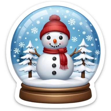 snow globe sticker