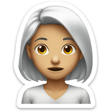 Disgusted girl looking at viewer sticker