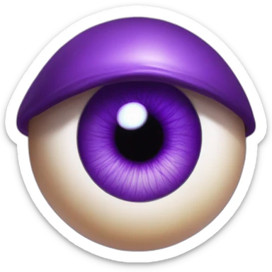 majestic godly violet iris eyeball serious intense symmetrical knowledgable sticker