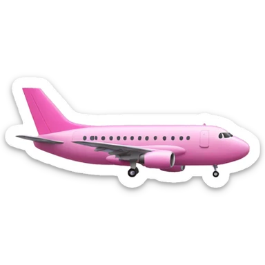 Pink airplain sticker