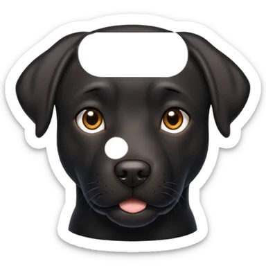 Black adult Labrador sticker