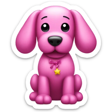 pink balloon dog sticker