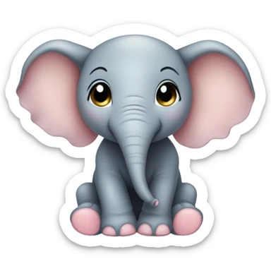 Cute Baby elephant sticker
