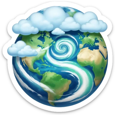 earth spinning sticker
