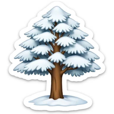 snowy tree sticker