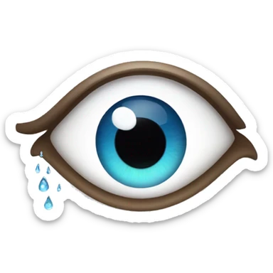 Eye emoji + droplet emoji  sticker