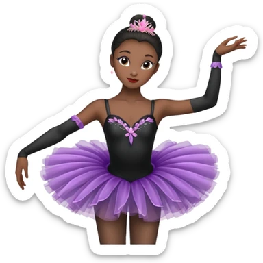 Black swan ballerina sticker
