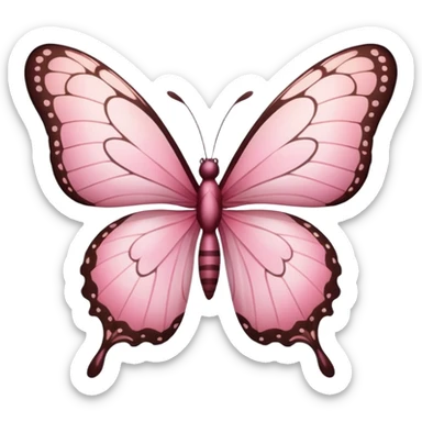 Pink butterfly sticker
