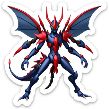 Scizor-Scyther-Darkrai-Kyurem-fusion, full body sticker