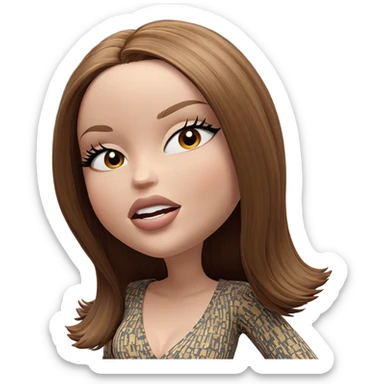 portrait of a smiling girl sticker