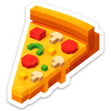 pizza with a mix of toppings sticker