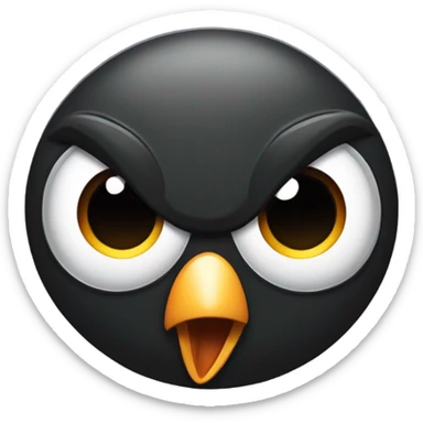 Angry birds bomb sticker