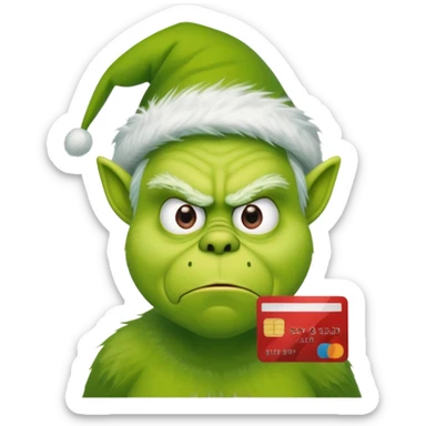 Credit Card Grinch sticker