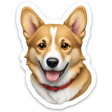  A Dog mixed with wolf and welsh corgi sticker